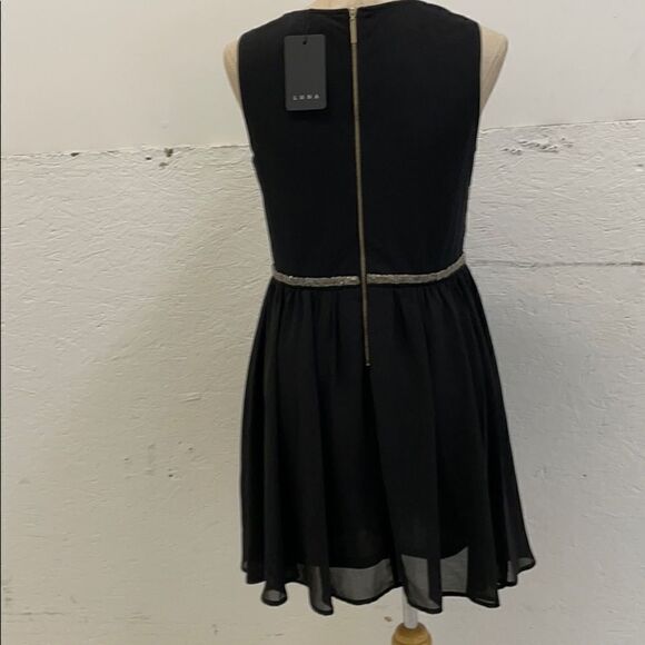 Luna NWT black sleeveless metallic dress - Picture 7 of 13
